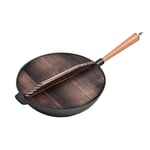 SOGA 31cm Commercial Cast Iron Wok FryPan Fry Pan - Frying Pans - ZPai012