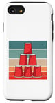 Coque pour iPhone SE (2020) / 7 / 8 Tasse à empiler pyramide rouge jeu de fête nostalgie