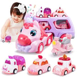 iKidiki Jouet Fille 1 2 3 4 5 6 Ans, Camion Jouet Enfant Cadeau Fille 1-6 Ans Petite Voiture Enfant 1-6 Ans Licorne Fille 1-6 Ans Cadeau Anniversaire Fille 1-6 Ans Jeu Fille 1-6 Ans Cadeau Noël Fille