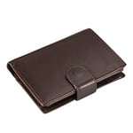 BRASS TACKS Leathercraft Porte Cartes de Crédit et Poche à Monnaie Marron Blocage RFID avec Fermeture Eclair Portefeuille Homme et Femme Fait à la Main en Cuir Sacoche Pas Cher