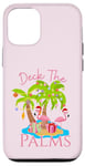 iPhone 12/12 Pro Deck The Palms Trees Christmas Lights Flamingos Coastal Case