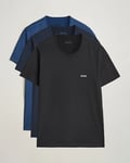 BOSS BLACK 3-Pack Crew Neck T-Shirt Blue/Black/Navy