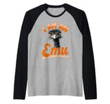 Funny Emu Animal I am an Emu Raglan Baseball Tee