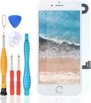 Écran Pour Iphone 8 Ecran Avec Bouton Home Argenté, Caméra Frontale, Capteur De Proximité Et Écouteur Haut-Parleur, Écran Lcd Tactile Pour Iphone 8 Blanc 4,7"" Assemblage Avec Outils