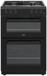 Bush CTFS60TWNGCB 60cm Twin Cavity Gas Cooker - Black