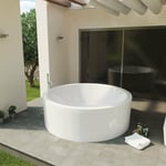 Baignoire îlot ronde noa blanche ø 160 cm Tablier non inclus