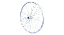 Roue 26  vtt arriere jante alu double paroi argent frein patin moyeu alu blocage rapide roue libre 6 7 8v