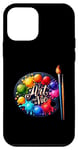 Coque pour iPhone 12 mini Palette colorée L'Art C'est la Vie Citations Inspirantes