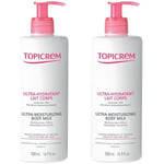 Hydratants & nourrissants Topicrem  Ultra Hydratant Lait Corps 2x500Ml