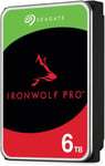 IronWolf Pro 6 To, Disque dur interne NAS HDD, CMR 3,5"" SATA 6 Gbit/s, 256 Mo de mémoire cache, pour NAS RAID, services Rescue valables 3 ans (ST6000NE000)