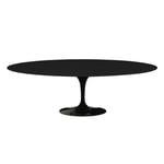 Knoll - Saarinen Oval Table - Matbord, 244 x 137 cm, Svart underrede, skiva i Svart laminat - Spisebord - Eero Saarinen - Svart - Laminat/Metall