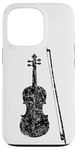 Coque pour iPhone 13 Pro Violon et Archet (Noir Ancien) Violoniste