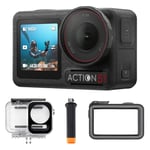 Bundle Plongée DJI Osmo Action 5 Pro, Caméra d’Action 4K pour Plongeurs avec Boîtier Étanche à 60 m, Double Écran Tactile OLED, Manomètre d’Eau, Capteur de Température de Couleur