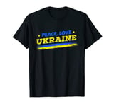 Peace Love Ukraine - Patriotic Caring Crisis Russia Paint T-Shirt