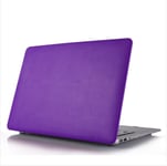 Convient pour ordinateur portable Apple étui de protection macbook étui de protection ordinateur 14 pouces étui en cuir PU - motif litchi violet foncé - (creux) M2 nouveau 2022air13 (A2681)