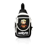 PAPLIU Crossbodybag Unisex Teenagers USB Charging Shoulder Bags Uzumaki Naruto Cartoon Messenger Bag Uchiha Sasuke Anime Chest Bag Handbag