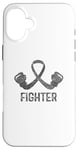 Coque pour iPhone 16 Plus Combattant de sensibilisation au cancer du cerveau