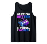 Virtual Reality Athlete Funny VR Gamer Console Headset Tank Top