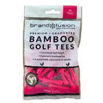 Brand Fusion 57mm Pink Graduated Biodegradable Wooden Golf Tees Bois Mixte, Rose