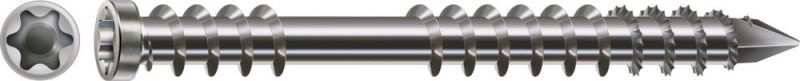 Vis de terrasse SPAX, 5 x 60 mm, 125 pièces, filetage de fixation, tête cylindrique, T-STAR plus T25, pointe CUT - 4507000500606