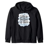 Hot Air Ballooning Fan Sky Adventure and Balloon Enthusiast Zip Hoodie