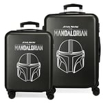 Star Wars Legend Jeu de valises noires 55/68 cm rigides ABS fermeture à combinaison latérale 104 L 6 kg 4 roues doubles bagage à main