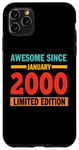 Coque pour iPhone 11 Pro Max Awesome Since January 2000 25 Years Old 25th Birthday