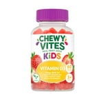 Chewy Vites Kids, High Strength Vit D3 60 Gummy Vitamins 10 micrograms, 400 IU | One-a-day | 2 Months Supply | Delicious Taste | Vegan | Real Fruit Juice | 3 Years +