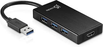 USB 3.0 Multi Port Adapter- HDMI 1080p 2048 x 1152@32bit|Hub USB 3.0 à 3 Ports|USB 3.0 SuperSpeed|Rétrocompatible avec Les périphériques USB 2.0/1.1|Compatible avec Windows et Mac (JUH450).[W646]