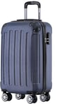 TRVLMORE Valise Cabine 55x35x25 - Bagages Cabine - Bagage Cabine 55x35x25 - Petite Valise - Valise Cabine 55x40x20 - Valise Rigide - Valise Roulette - Trolley Voyage - Suitcase - Bleu