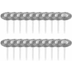 Jalleria - Lot de 20 brosses métalliques avec tige de 3 mm en acier inoxydable polissage outil rotatif