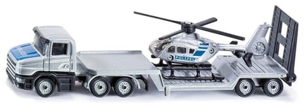 Siku 1610 Police Low Loader with Helicopter 1:87 truck trucks lorries wagon