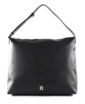 Tommy Hilfiger Cabas Femme Sac TH Casual Hobo Fermeture Éclair, Noir (Black), Taille Unique