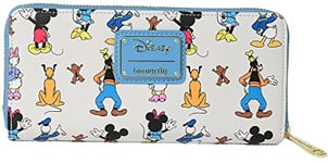 Loungefly Disney Mickey Mouse Friends Forward and Backward Mini Sac à Dos Portefeuille, Bleu