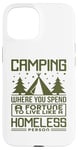 Coque pour iPhone 15 Le camping dépense une fortune pour vivre comme un camping-car sans abri