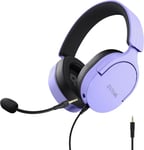 Gxt 489p Fayzo Casque Gaming Pour Pc, Ps5, Ps4, Xbox Series X|S, Switch, Mobile, Audio Jack 3.5mm, 35% Plastiques Recyclés, Casque Gamer Filaire Over-Ear Microphone Antibruit, Pourpre