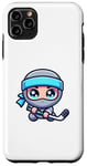 Coque pour iPhone 11 Pro Max Joueur ninja de hockey sur glace