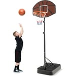 Costway - Panier de Basket-Ball sur Pied Hauteur Réglable 172-200cm, Support de Basketball Mobile avec Base Remplissable Panneau Incassable,