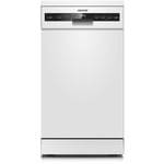 electriQ 10 Place Settings Freestanding Slimline Dishwasher - White