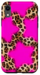 Coque pour iPhone XR Léopard guépard mignon étoile rose pour fille femme