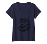 Womens Gift I Survived Another Meeting Clothes Business Office Fun V-Neck T-Shirt