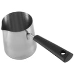 Pot Chauffe-Beurre de Lait de 350 Ml, CafetièRe Turque, Pot de Fonte de CuisinièRe en Acier Inoxydable avec Bec Verseur pour le Thé, Chauffage