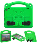 Dadanism Case for All-New Kindle Fire HD 8 Tablet(10th Gen 2020 Release) and Fire HD 8 Plus 2020 Release, Shockproof EVA Kids-Friendly Heavy Duty Convertible Stand Cover - Green