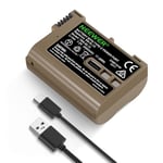 NEEWER Zf Z8 Z7 II Z6 II Z5 Batterie de Remplacement 2400mAh EN-EL15C, Charge Rapide en 1,9h Via Le Câble USB-C de Type Charge Rapide, Compatible avec Nikon D850 D810 D780 D750 D610 D500 D7500 D7200