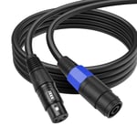 Câble d'extension Speakon vers XLR 18 AWG vers XLR femelle à 3 broches avec verrou tournant pour amplificateur Pro DJ PA Stage (1,8 m Speakon femelle)