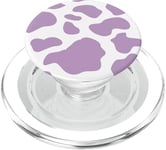 Cow Purple Print Spotted Cute Animal Pattern PopSockets PopGrip for MagSafe