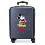 Disney Have a good day Mickey Blue Cabin Suitcase 37 x 55 x 20 cm Rigid ABS Combination Lock 34 Litre 2.6 kg 4 Double Wheels Hand Luggage