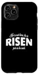 Coque pour iPhone 11 Pro He Is Not Here He Has Risen Bible Verse Femme Christian Girl