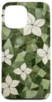 iPhone 13 Pro Max Olive Green Floral Floral pattern Nature Mosaic Case