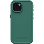 OtterBox iPhone 15 (Only) FRĒ Series Waterproof Case with MagSafe (Designed by LifeProof) - PINE (Green), waterproof, 60% recycled plastic, sleek and stylish